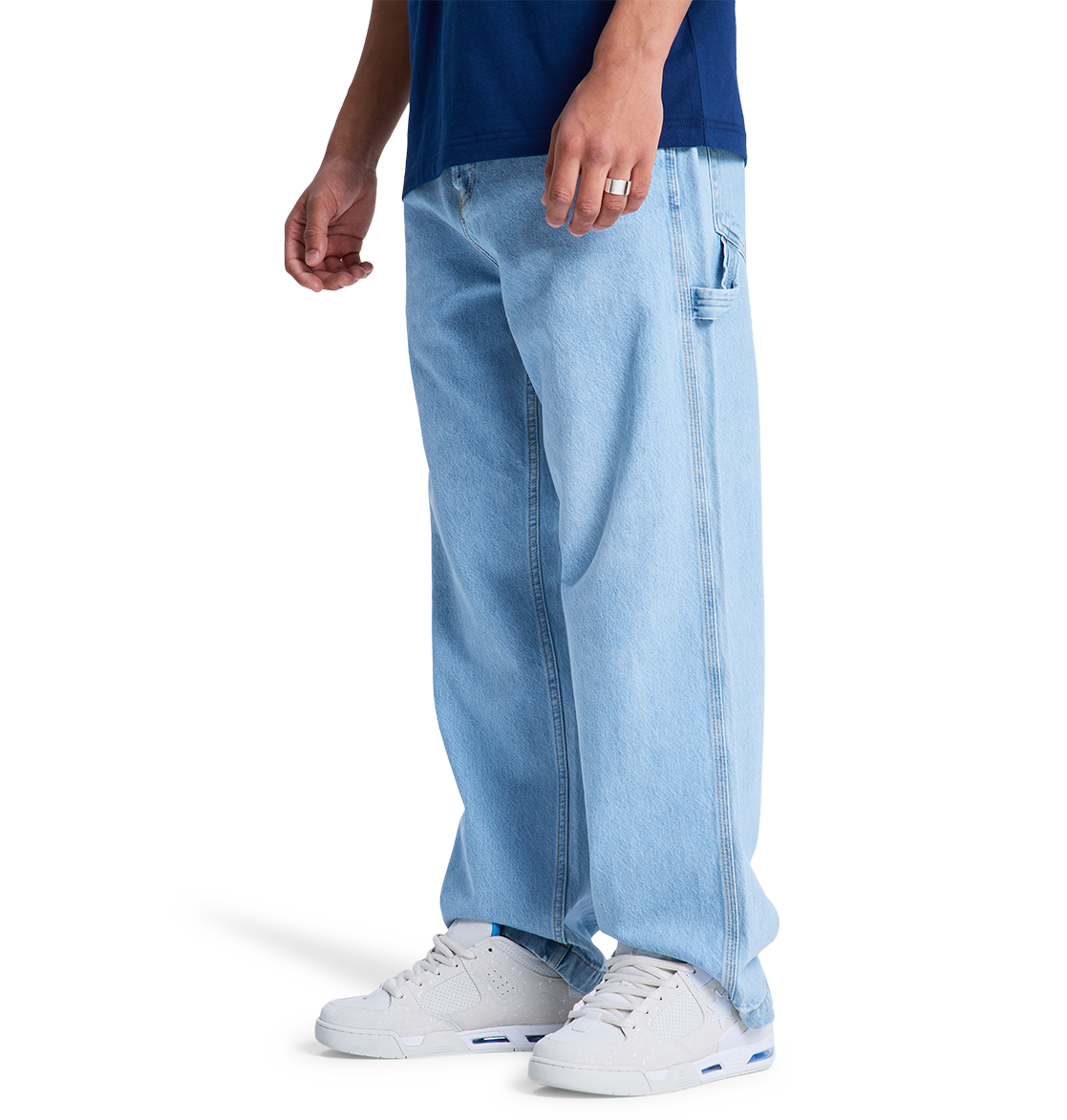 Men's Baggy Denim Carpenter Pants - Image 2